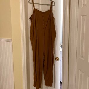 Old Navy ochre linen jumpsuit sz XXL (18 or 20)